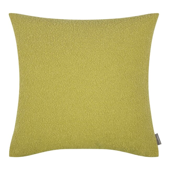 Linen & More King Bouclé kussen olijf groen 45x45cm