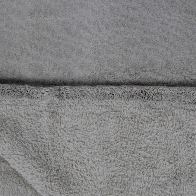 Linen & More Milky plaid licht grijs 130x200cm