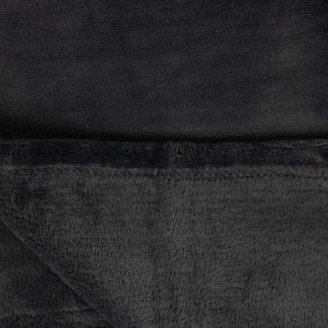 Linen & More Milky plaid donker grijs 130x200cm