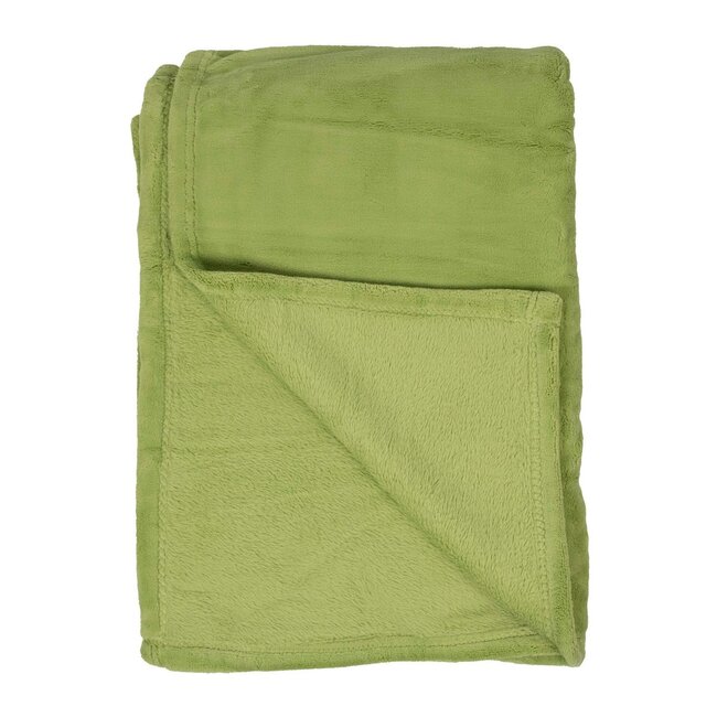 Linen & More Milky plaid licht groen 130x200cm