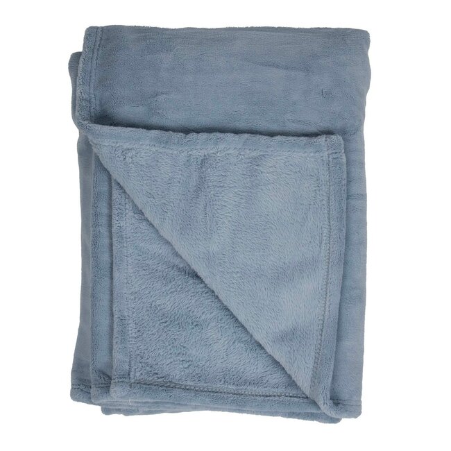 Linen & More Milky plaid ijs blauw 130x200cm