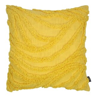Linen & More Jodie Kussen getuft geel 45x45cm