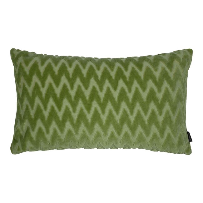 Linen & More Cleo Kussen chevron groen 30x50cm
