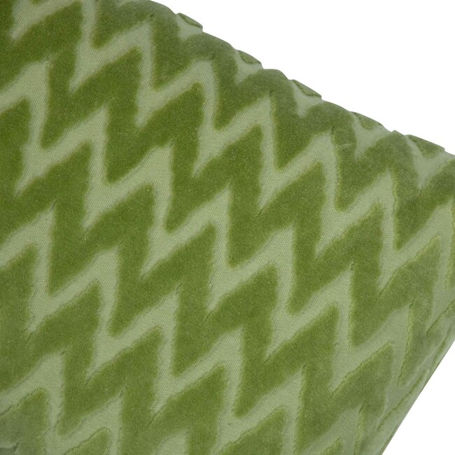 Linen & More Cleo Kussen chevron groen 30x50cm