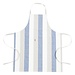 Linen & More Classic Stripe True Navy Apron 75x90 Whiteh 2 pockets