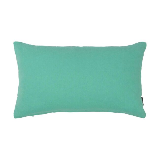 Linen & More Flannel aqua green Cushion 30 x 50 cm