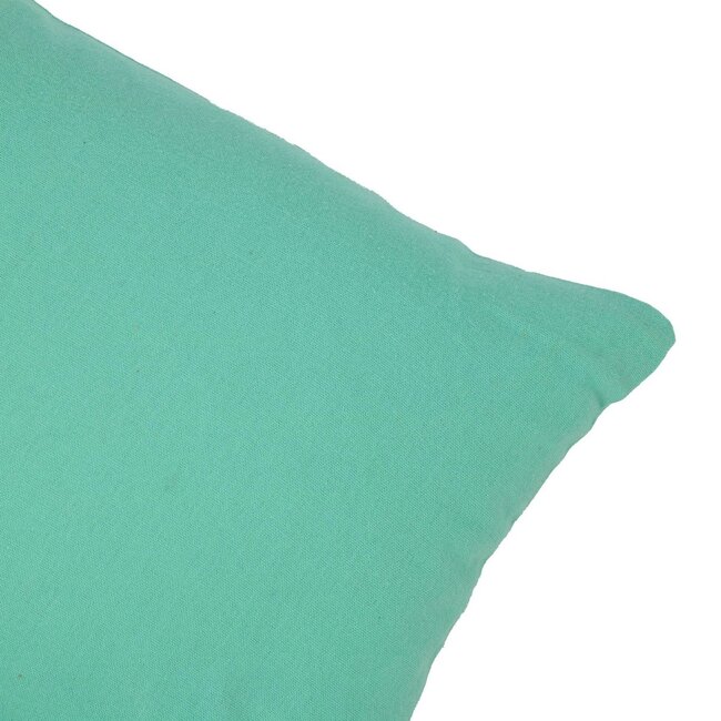 Linen & More Flannel aqua green Cushion 30 x 50 cm