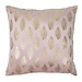 Linen & More Cushion velvet soft pink print leaf gold 45 x 45 cm