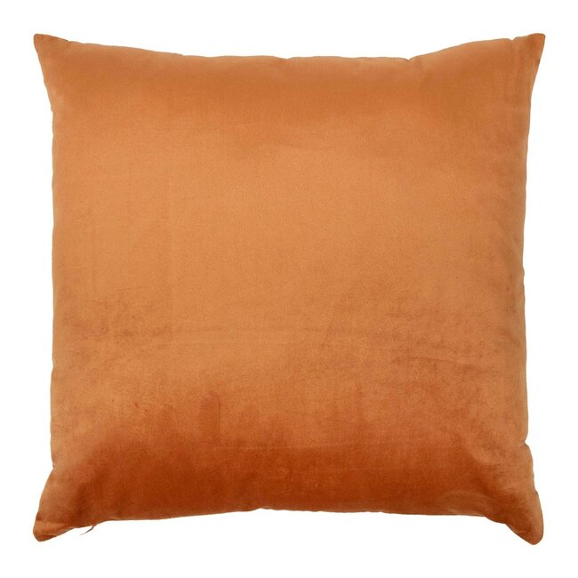 Linen & More Cushion velvet rust print leaf gold 45 x 45 cm