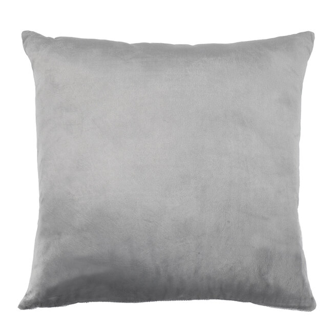 Linen & More Cushion velvet l. grey & corduroy 45 x 45 cm