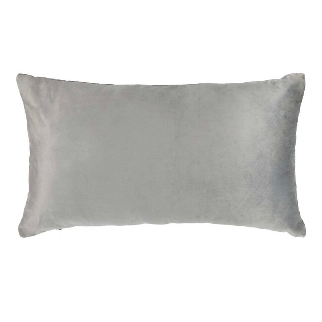 Linen & More Cushion velvet l. grey & corduroy 30 x 50 cm