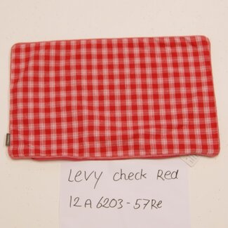Linen & More Cushion levy check 30x50 red
