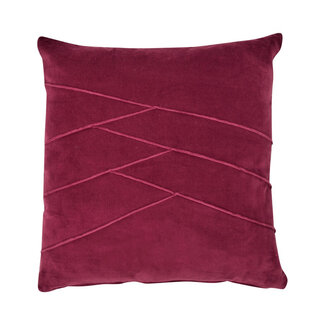 Linen & More Uneven pintuck boysenberry cushion 45x45 cm