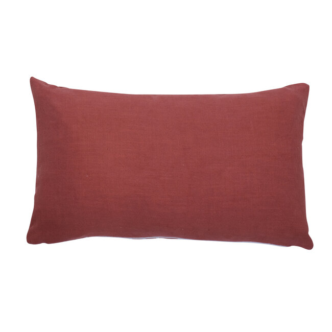 Linen & More Flora kussen oranje 30x50cm