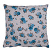 Linen & More Cushion Two flowers chambray 45x45 turquoise