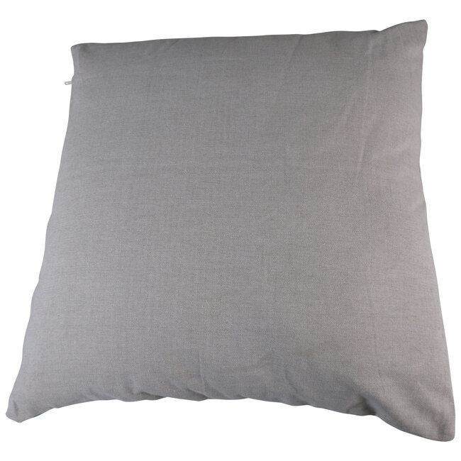 Linen & More Cushion Two flowers chambray 45x45 turquoise