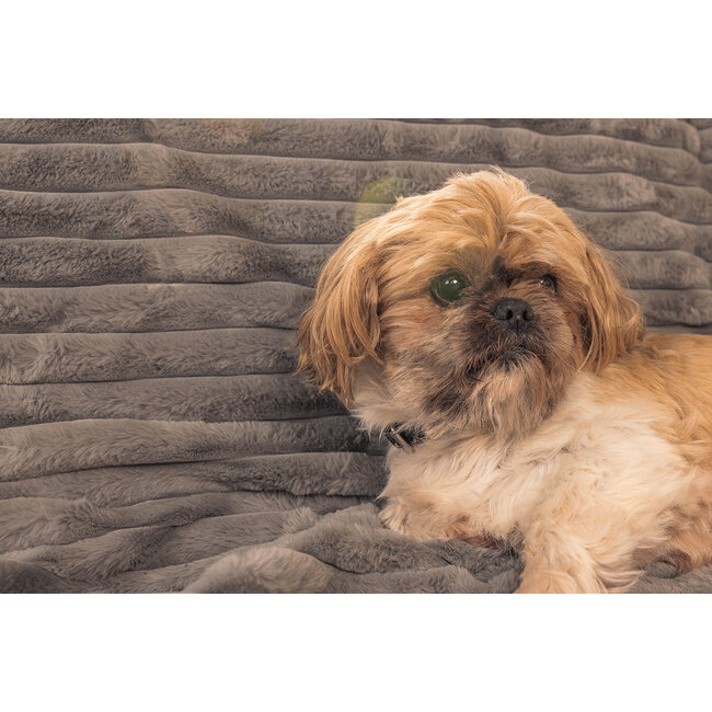 Linen & More Montreal plaid grijs 140x200cm