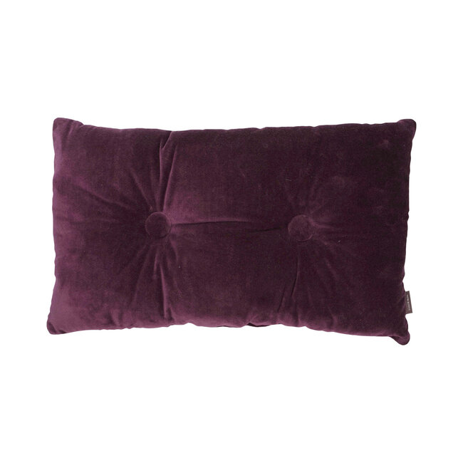 Linen & More Kyle 2 Buttons kussen donker berry 30x50cm