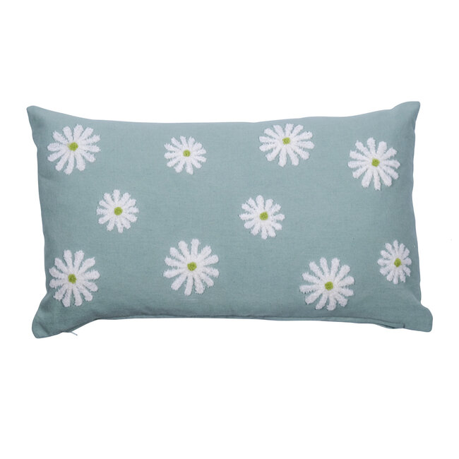 Linen & More Poppy Kussen blauw 30x50cm