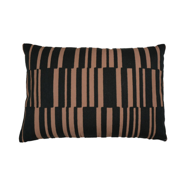 Linen & More Barro kussen donkergrijs bruin 40x60cm