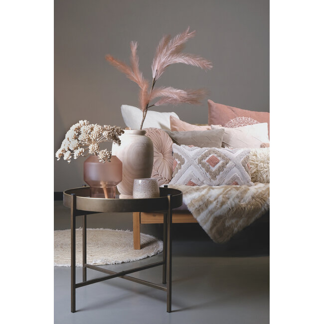 Linen & More Preston Velvet kussen roze 60x60cm