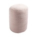 Linen & More Braided powder pink copper Pouf 35 cm diameter, 45cm high