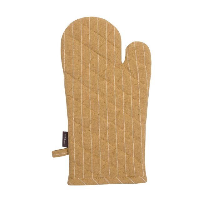 Linen & More Pinstripe Ovenwant c. geel 18x33cm