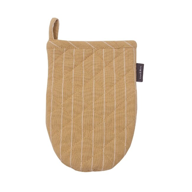 Linen & More Pinstripe Mini Ovenwant c. geel 14x20cm (set of 2)