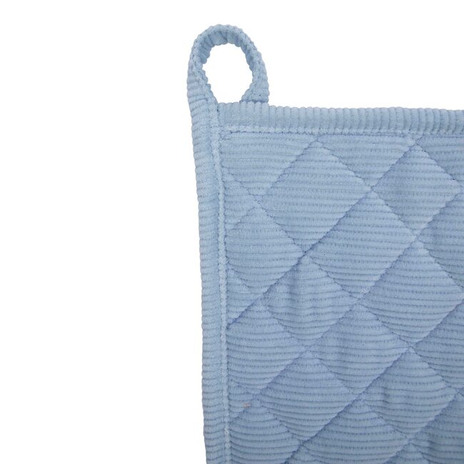 Linen & More Corduroy pannenlap blauw  20x20cm