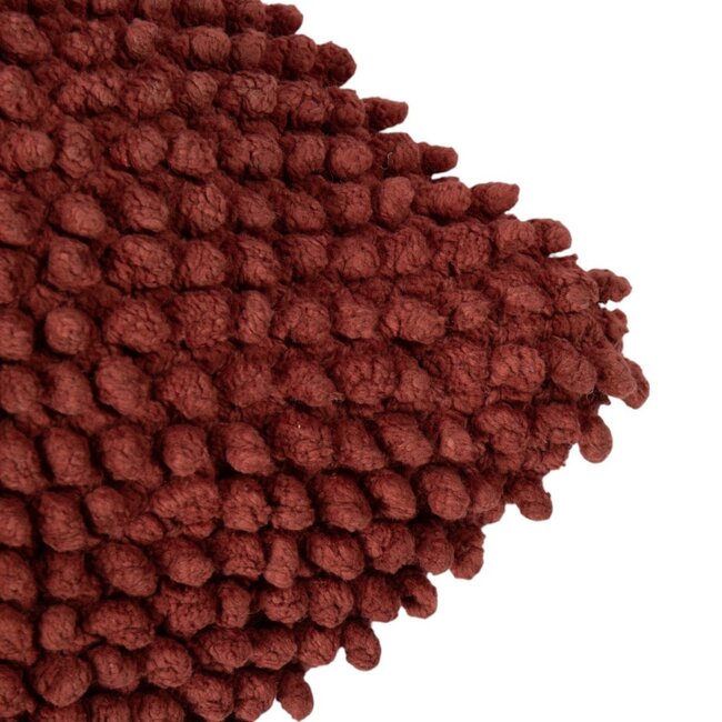 Linen & More Jumbo Dots kussen roodbruin 45x45cm