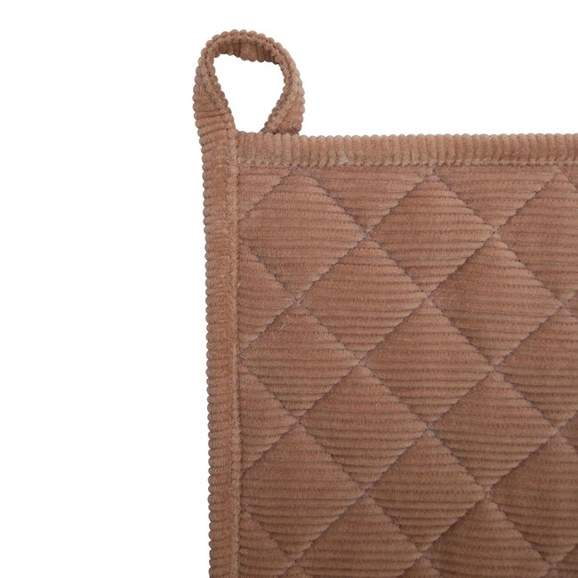Linen & More Corduroy pannenlap bruin  20x20cm