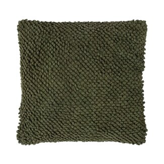Linen & More Jumbo dots olive green cushion 45x45 cm