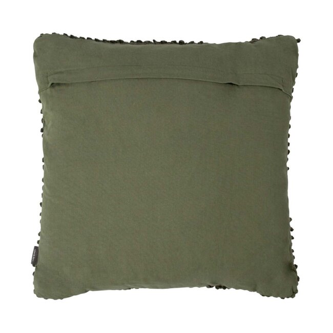 Linen & More Jumbo dots olive green cushion 45x45 cm
