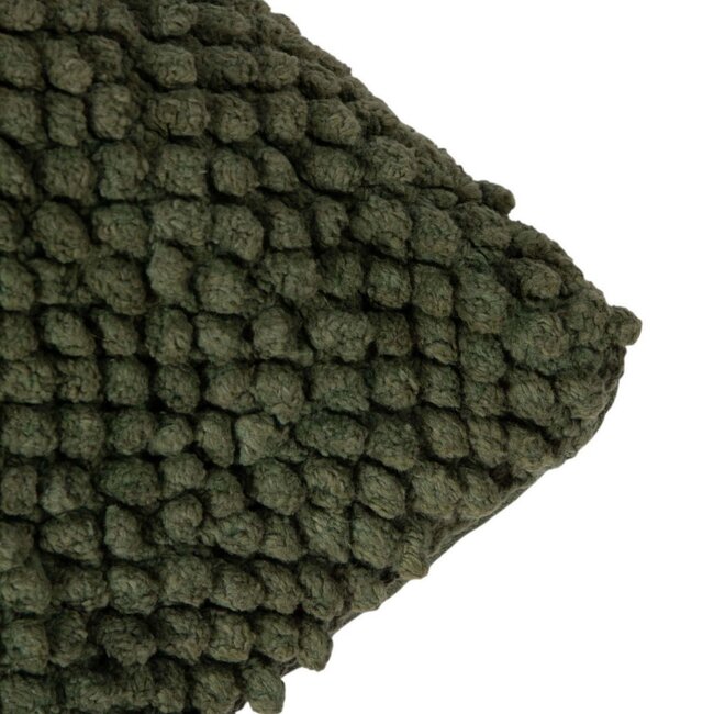 Linen & More Jumbo dots olive green cushion 45x45 cm