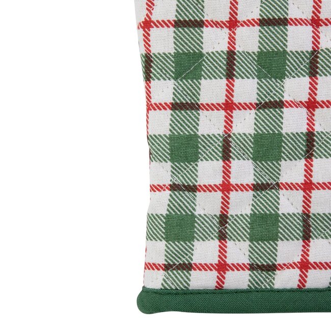 Linen & More Ferdi Ovenhandschoen groen 18x33cm