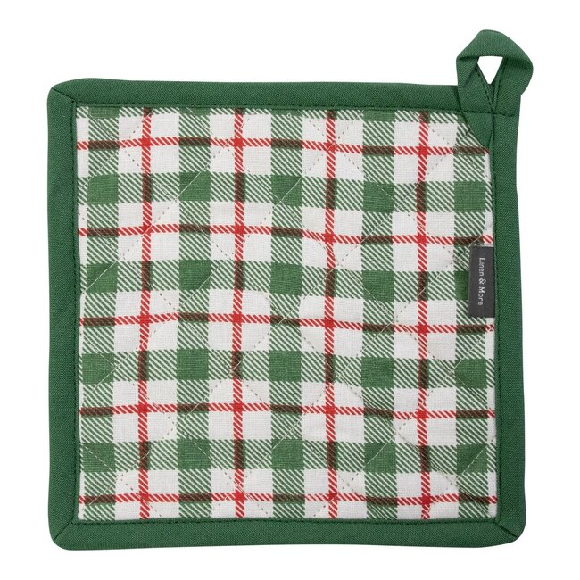 Linen & More Ferdi Pannenlap groen 20x20cm