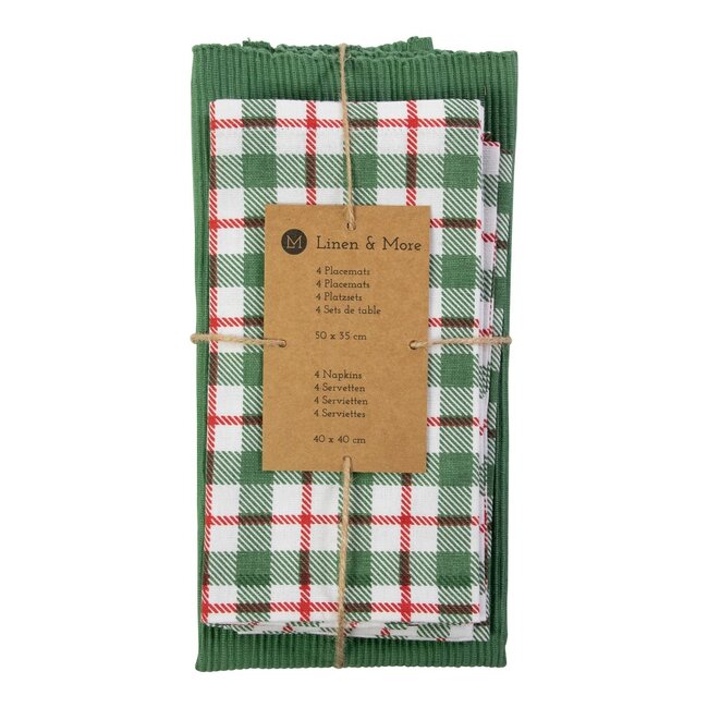 Linen & More Ferdi Servet Placemat 40x40 and 35x50cm set of 8