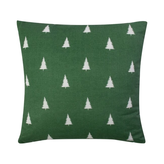 Linen & More Teresa Kussen boom wit groen 45x45cm
