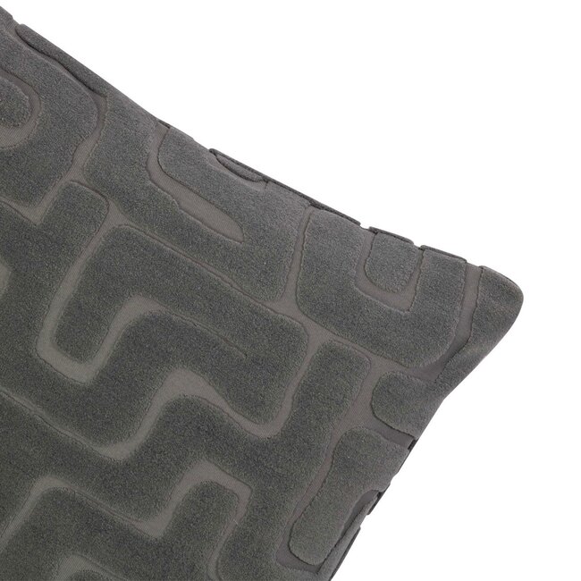 Linen & More Jaxon Kussen grijs 30x50cm