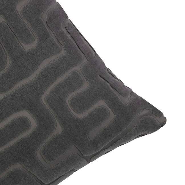 Linen & More Jaxon Kussen grijs 45x45cm