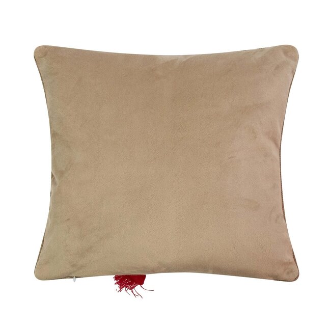 Linen & More Knitted Rudolf kussen beige 40x40cm