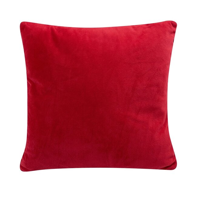 Linen & More Knitted Rudolf kussen rood 40x40cm