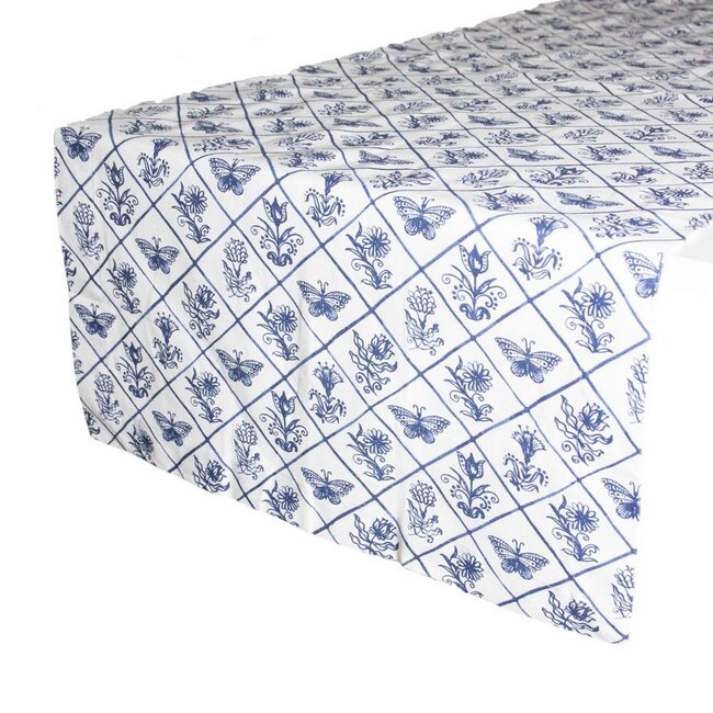 Linen & More Delft blauw Tafelloper 50x140cm