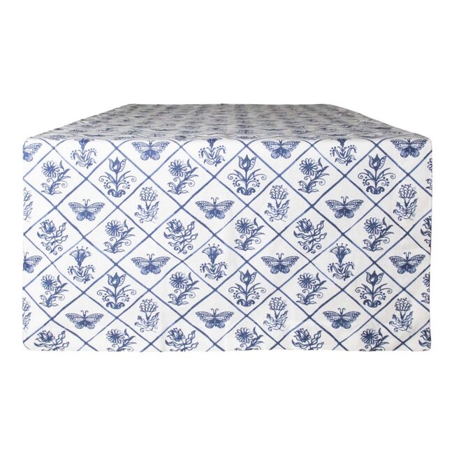 Linen & More Delft blauw Tafelloper 50x140cm