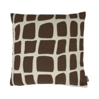 Linen & More Doby chenille jaquard kussen taupe 45x45cm