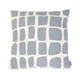 Linen & More Doby chenille jaquard kussen lichtgrijs 45x45cm