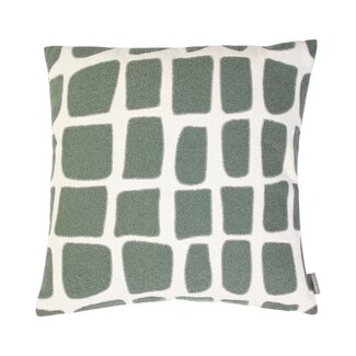 Linen & More Doby chenille jaquard kussen thijm groen 45x45cm