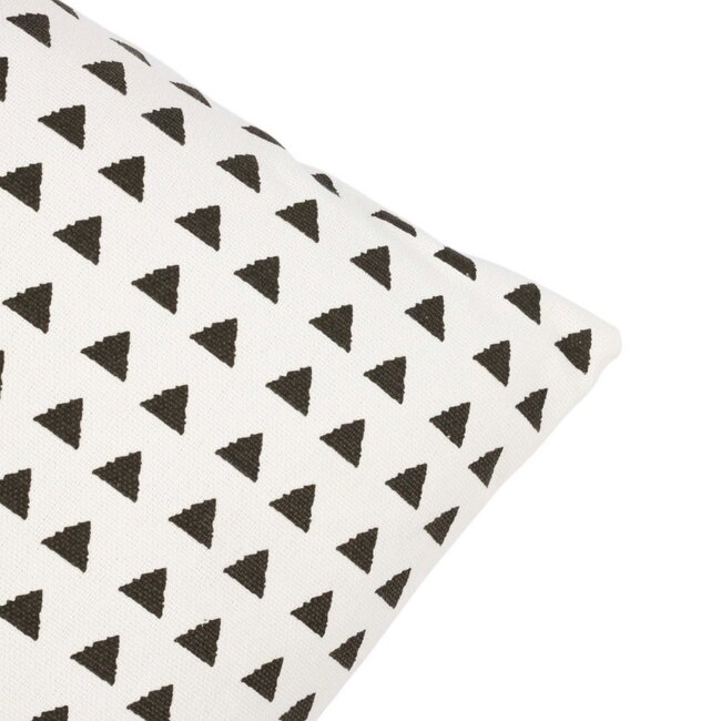 Linen & More Kussen Zwarte driehoeken 45x45 cm