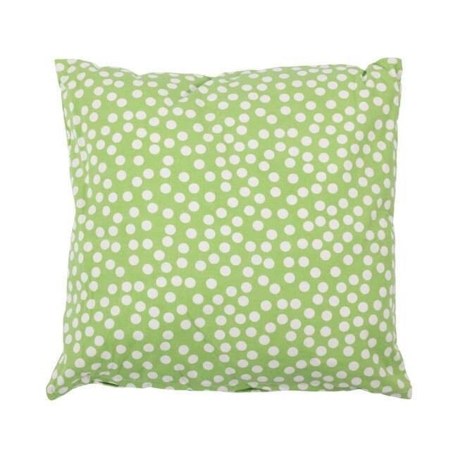 Linen & More Allover Dots green cushion 45x45 cm