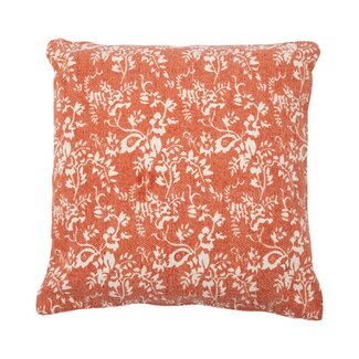 Linen & More Bloementuin oranje kussen 45x45 cm
